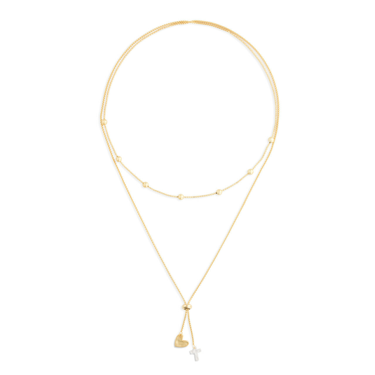 Heart and Cross Lariat Necklace/Demdaco | Giving Collection