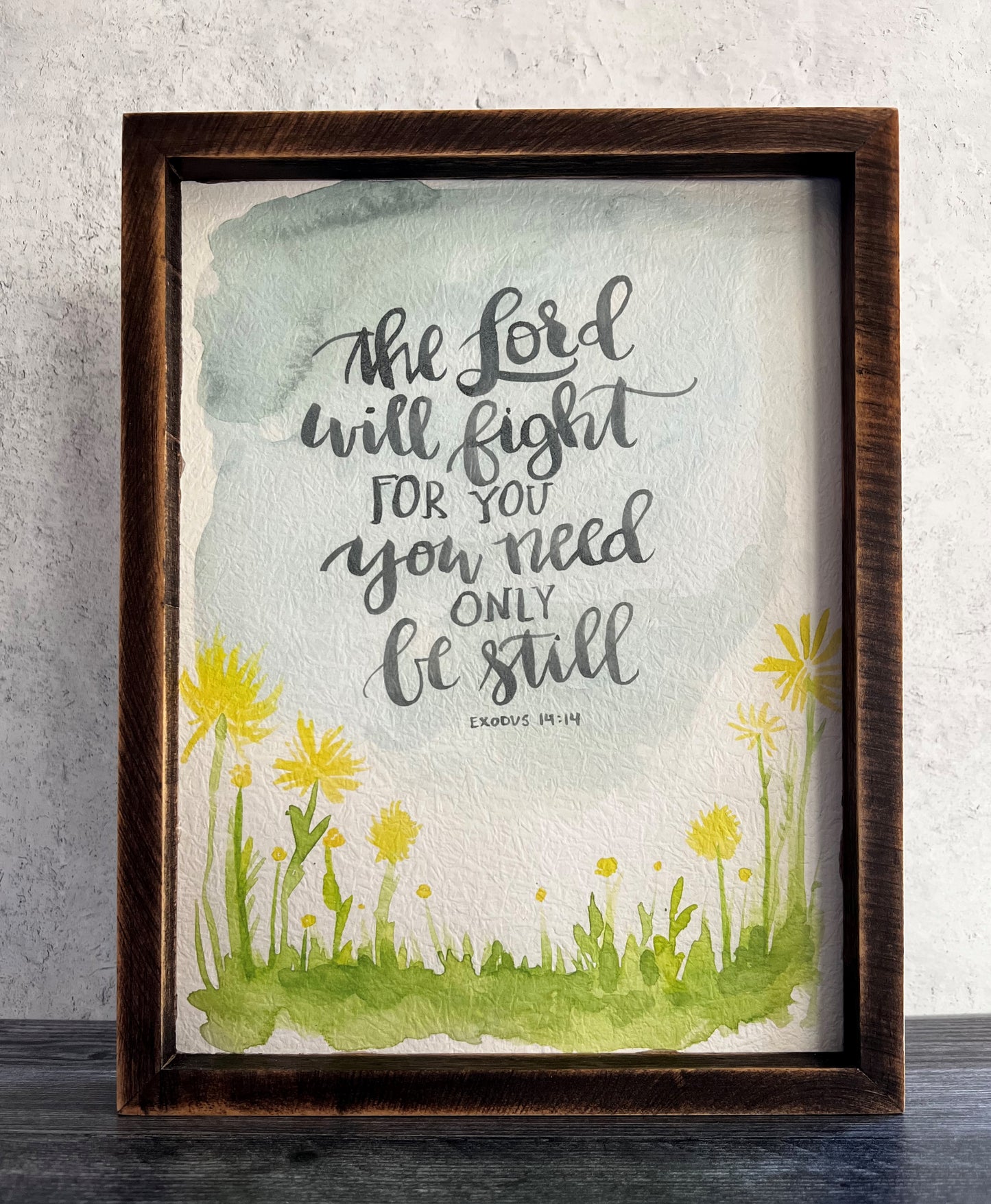 Gloryhaus | The Lord Will Fight Framed Watercolor