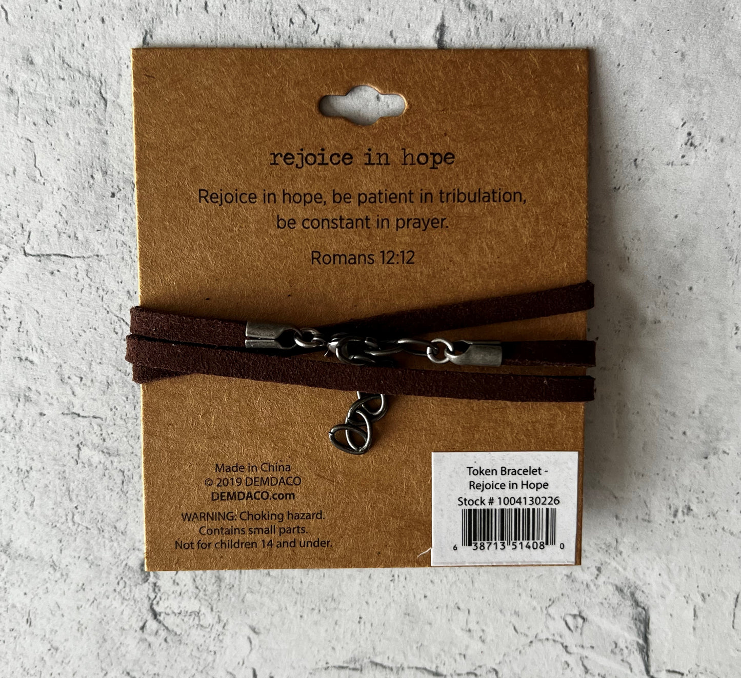 DEMDACO | Rejoice Token Wrapped Bracelet
