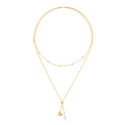 Heart and Cross Lariat Necklace/Demdaco | Giving Collection